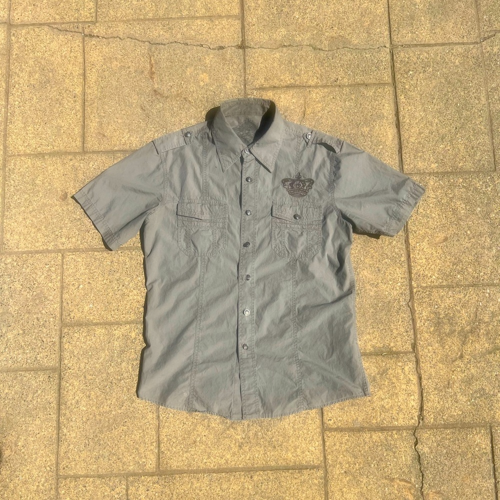 y2k style button up size Large